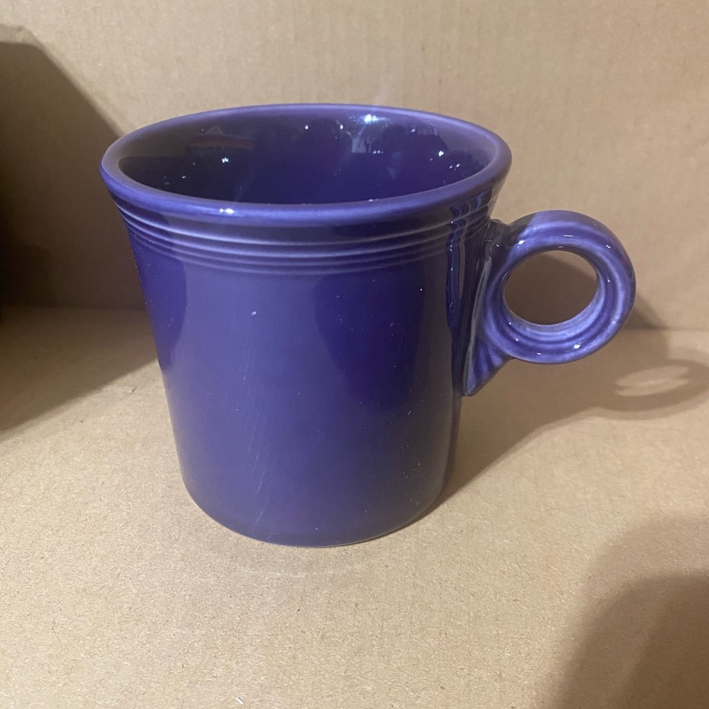 Fiesta Homer Laughlin Plum Purple Ceramic Coffee Mug with Loop Handle retired